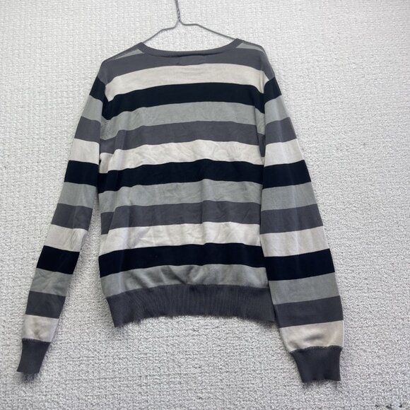 Y2K Hurley Mens Pullover Sweatshirt Long Sleeve Striped Men Sz M Surf Read - Picture 16 of 16
